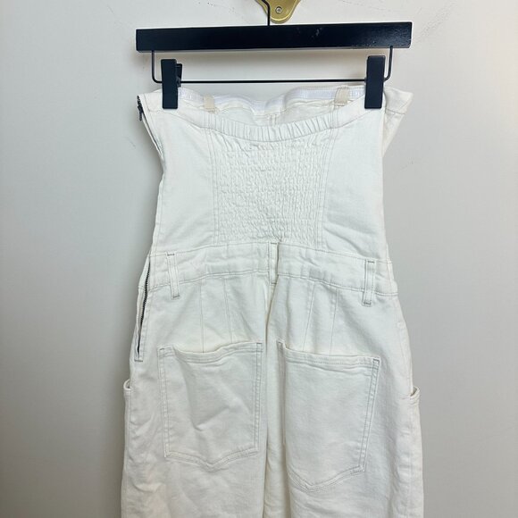 FREE PEOPLE Je Suis Pret Barrel Jumpsuit in Stone White Size Small - Picture 9 of 15